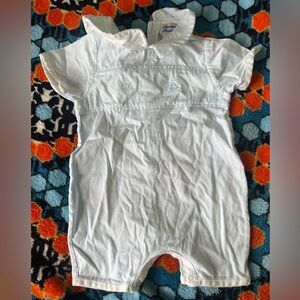 Piccino Piccina Baby Boy Seersucker Sailor cotton onesie Boutique